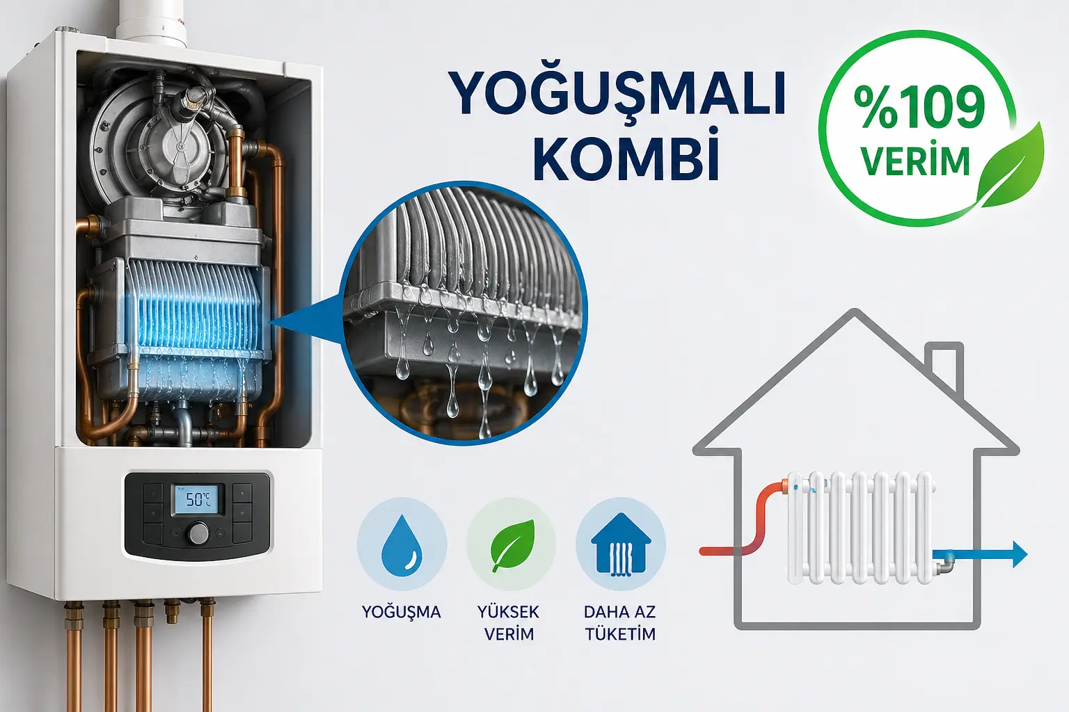 Yoğuşmalı Kombi ve %109 Verim Açıklaması